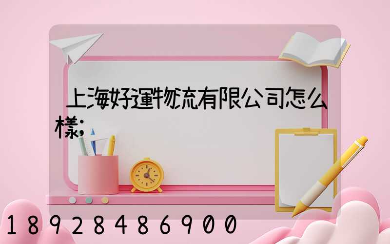 上海好運物流有限公司怎么樣