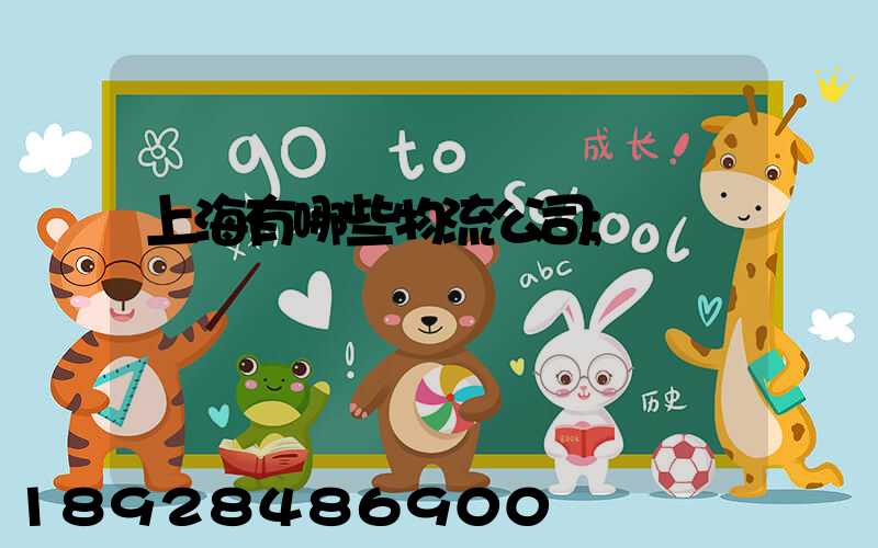 上海有哪些物流公司