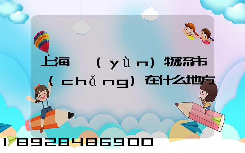 上海貨運(yùn)物流市場(chǎng)在什么地方