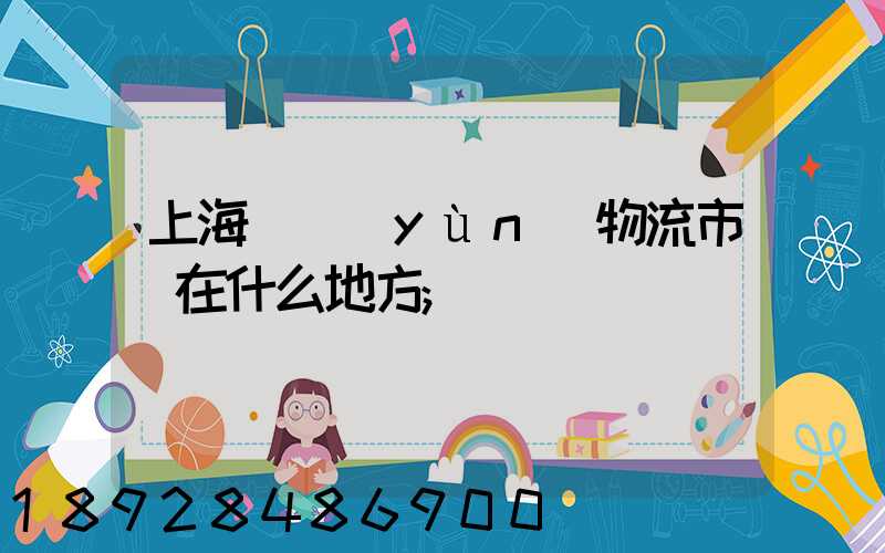 上海貨運(yùn)物流市場在什么地方