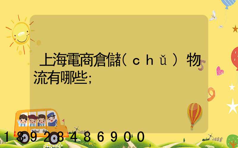 上海電商倉儲(chǔ)物流有哪些