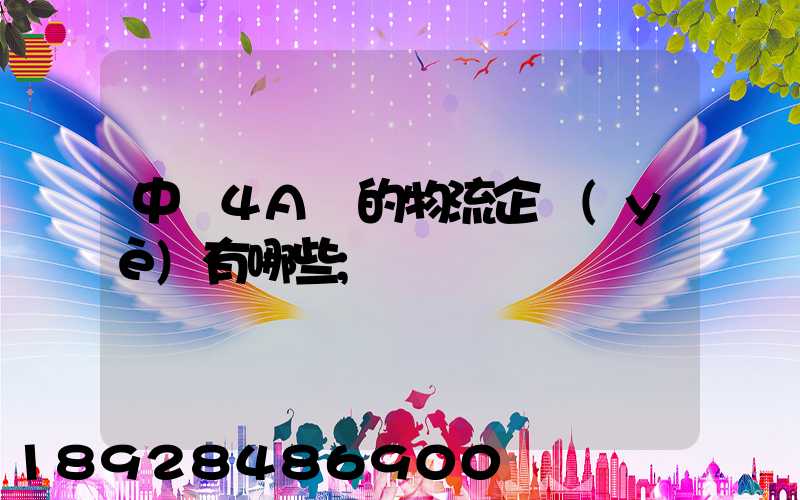 中國4A級的物流企業(yè)有哪些