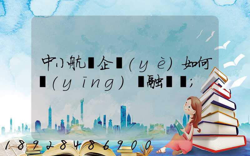 中小航運企業(yè)如何應(yīng)對融資難