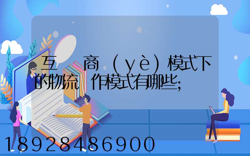 互聯網商業(yè)模式下的物流運作模式有哪些