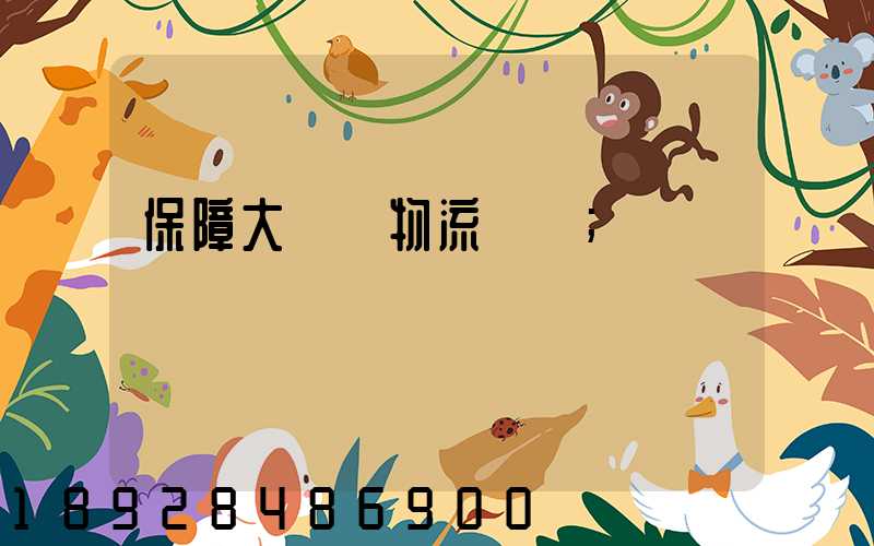 保障大飛機物流運輸