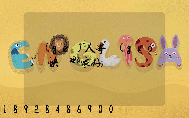 個(gè)人寄國(guó)際快遞哪家好