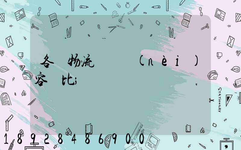 各種物流運輸內(nèi)容對比