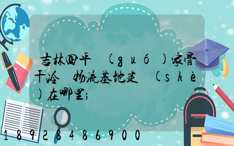 吉林四平國(guó)家骨干冷鏈物流基地建設(shè)在哪里
