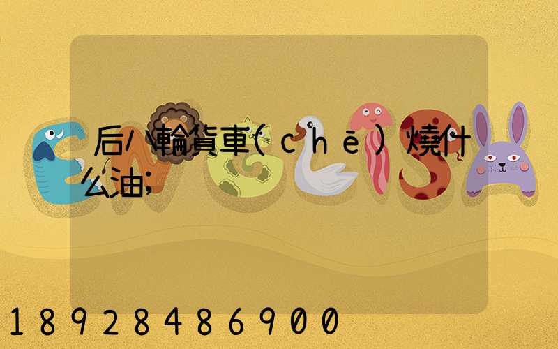 后八輪貨車(chē)燒什么油