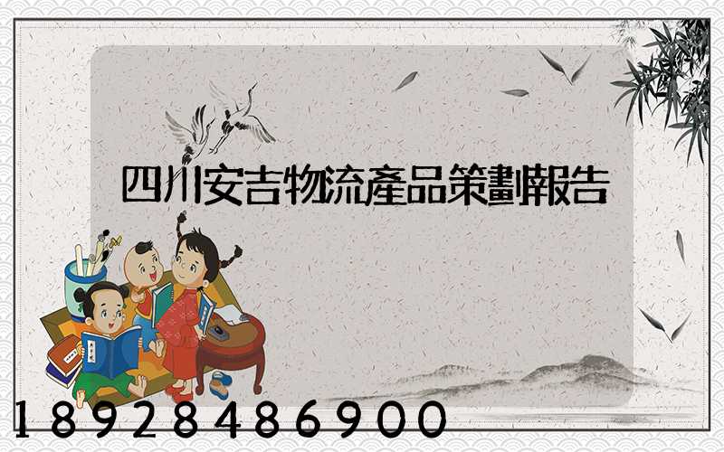 四川安吉物流產品策劃報告