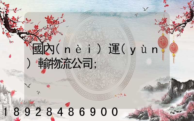 國內(nèi)運(yùn)輸物流公司
