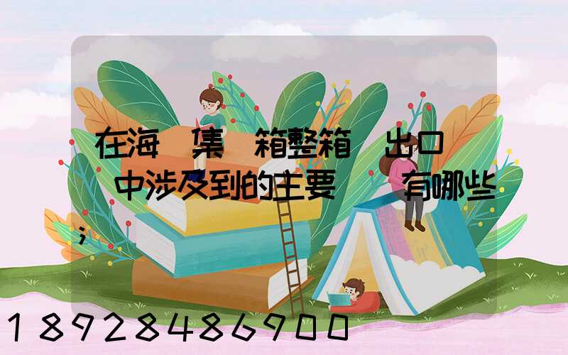在海運集裝箱整箱貨出口訂艙中涉及到的主要單證有哪些