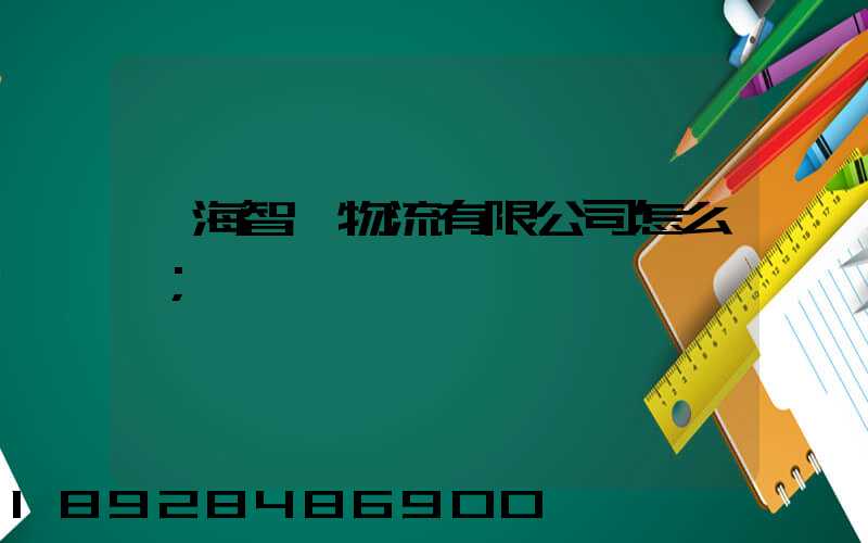 寧海智偉物流有限公司怎么樣