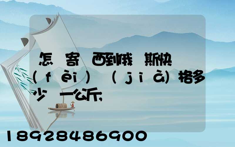 怎樣寄東西到俄羅斯快遞費(fèi)價(jià)格多少錢一公斤