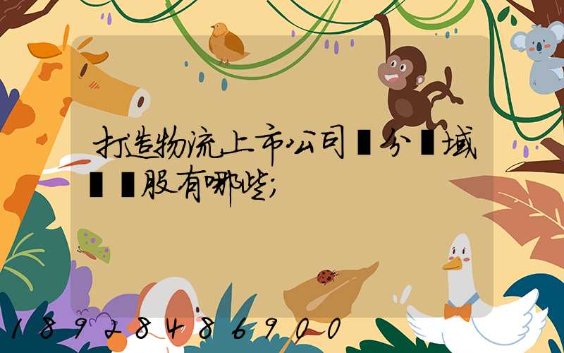 打造物流上市公司細分領域龍頭股有哪些