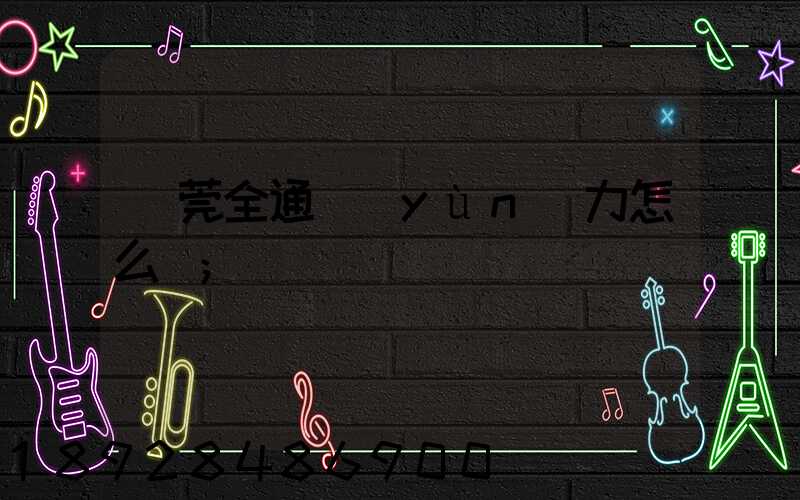東莞全通運(yùn)力怎么樣