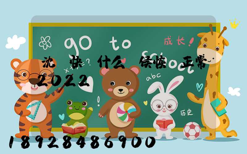 沈陽快遞什么時候恢復正常2022