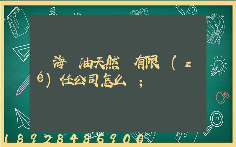烏海華油天然氣有限責(zé)任公司怎么樣