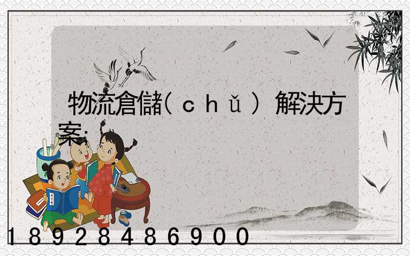 物流倉儲(chǔ)解決方案