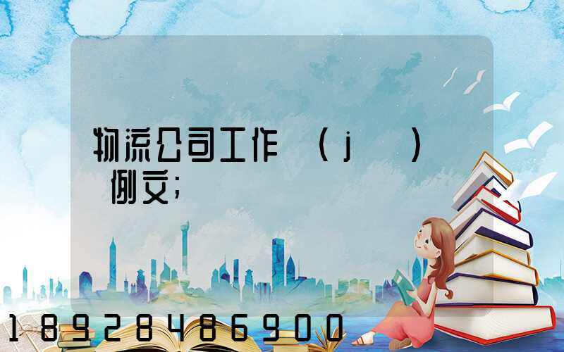 物流公司工作計(jì)劃書例文