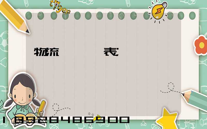 物流運輸資質表