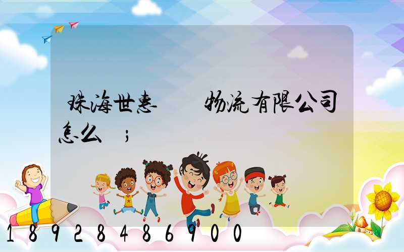 珠海世惠國際物流有限公司怎么樣