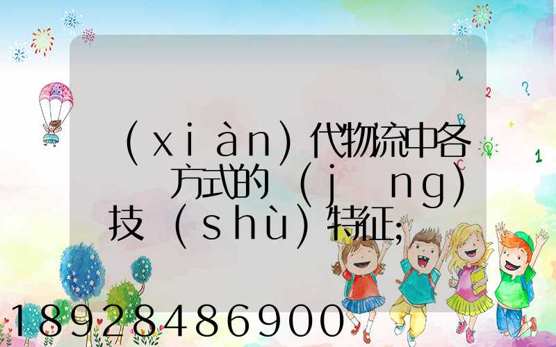 現(xiàn)代物流中各種運輸方式的經(jīng)濟技術(shù)特征