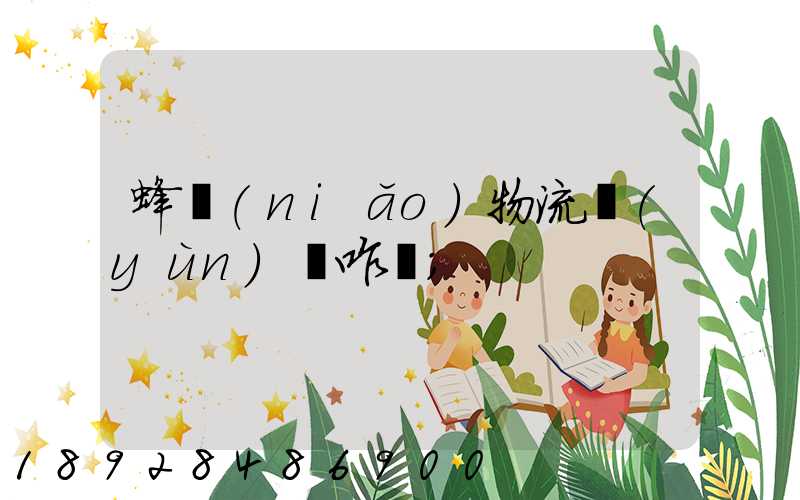 蜂鳥(niǎo)物流運(yùn)輸咋樣