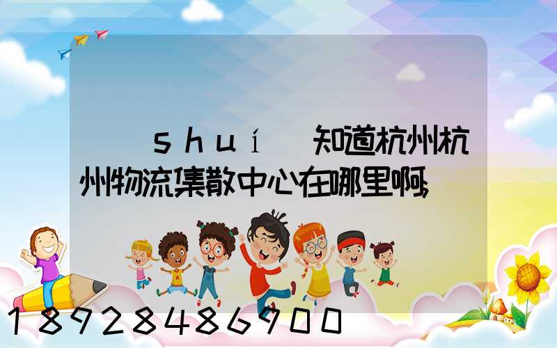 誰(shuí)知道杭州杭州物流集散中心在哪里啊