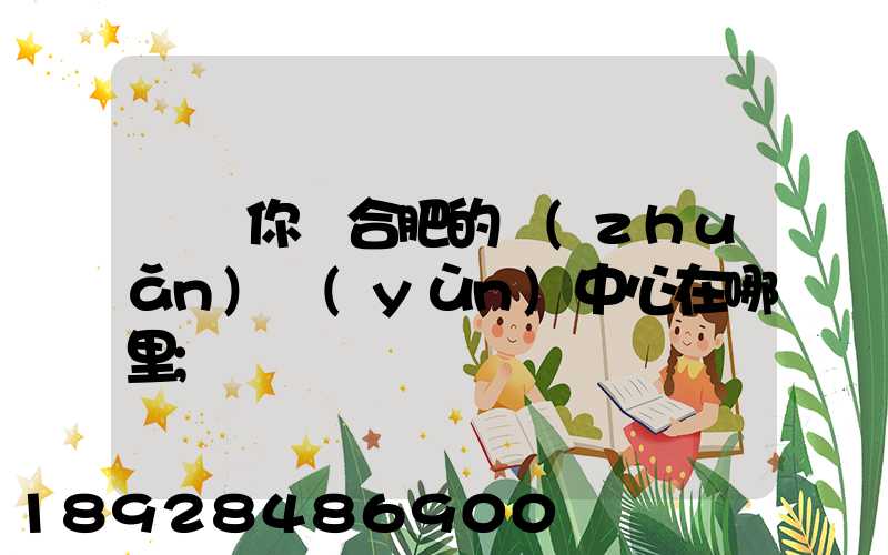 請問你們合肥的轉(zhuǎn)運(yùn)中心在哪里