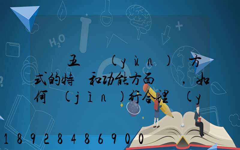 請從五種運(yùn)輸方式的特點和功能方面說說,如何進(jìn)行合理運(yùn)輸