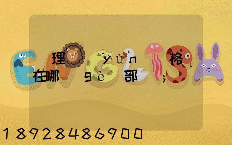 辦理貨運(yùn)資格證在哪個(gè)部門辦