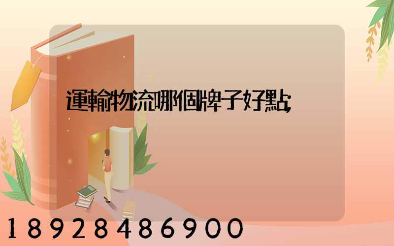 運輸物流哪個牌子好點