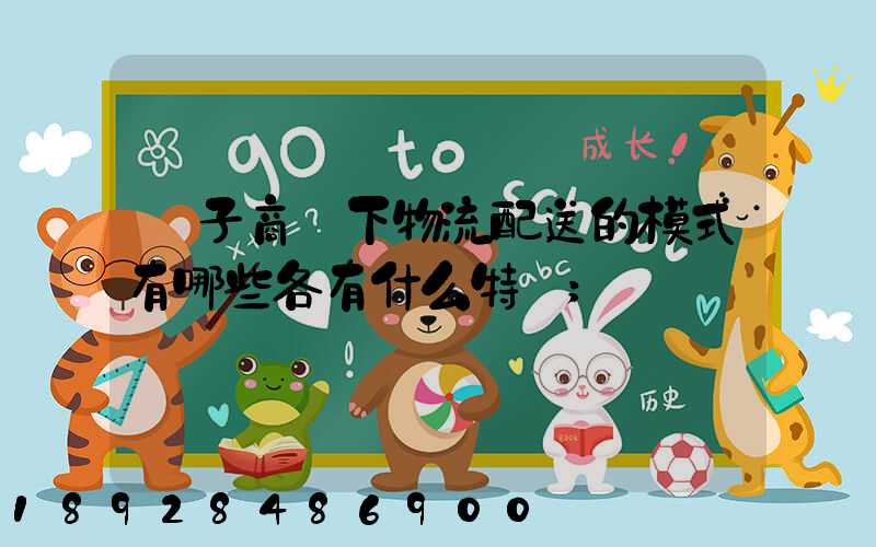電子商務下物流配送的模式有哪些各有什么特點