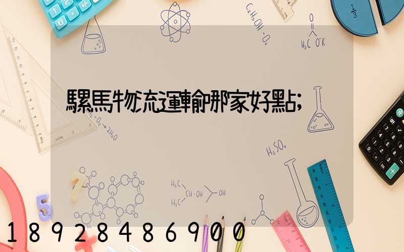 騾馬物流運輸哪家好點